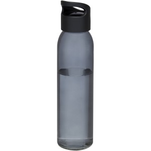 Sky 500 ml glass sport bottle, Solid black (Sport bottles)