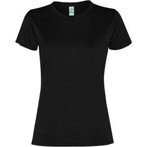 Slam short sleeve women's sports t-shirt, Solid black (T-shirt, mixed fiber, synthetic)