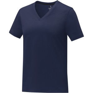 Somoto short sleeve women?s V-neck t-shirt, Navy (T-shirt, 90-100% cotton)