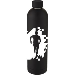 Spring 1 L copper vacuum insulated bottle, Solid black (Water bottles)