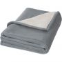 Springwood soft fleece and sherpa plaid blanket, Grey,White