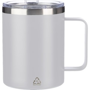 Stainless steel double-walled mug (300 ml) Renate, white (Mugs)