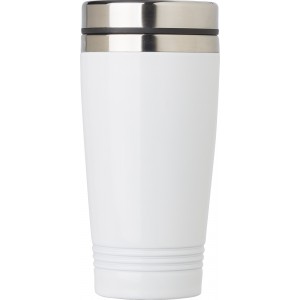 Stainless steel drinking mug (450 ml) Velma, white (Glasses)