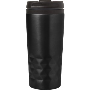 Stainless steel mug Lorraine, black (Glasses)