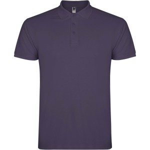 Star short sleeve men's polo, Lilac (Polo short, mixed fiber, synthetic)