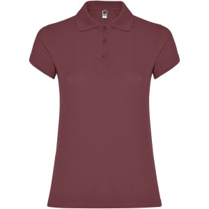 Star short sleeve women's polo, Berry Red (Polo short, mixed fiber, synthetic)