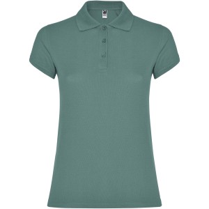 Star short sleeve women's polo, Calm Blue (Polo short, mixed fiber, synthetic)