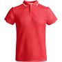 Tamil short sleeve kids sports polo, Red, White