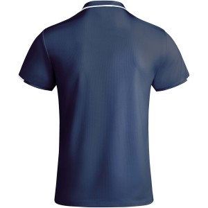 Tamil short sleeve men's sports polo, Navy Blue, White (T-shirt, mixed fiber, synthetic)