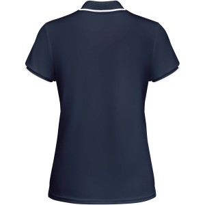 Tamil short sleeve women's sports polo, Navy Blue, White (T-shirt, mixed fiber, synthetic)