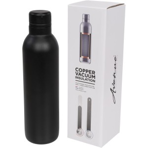 Thor 510 ml copper vacuum insulated sport bottle, solid black (Thermos)