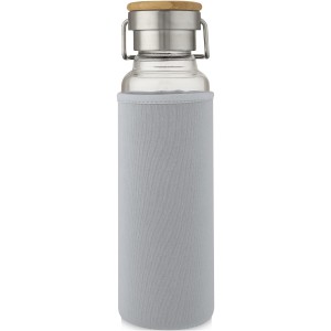 Thor 660 ml glass bottle with neoprene sleeve, Grey (Water bottles)