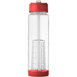 Tutti frutti bottle with infuser, Transparent,Red (Sport bottles)