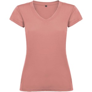 Victoria short sleeve women's v-neck t-shirt, Clay Orange (T-shirt, 90-100% cotton)