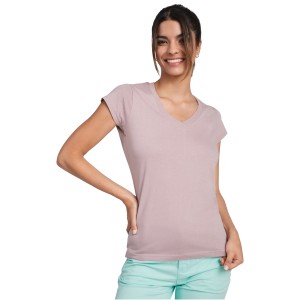 Victoria short sleeve women's v-neck t-shirt, Purple (T-shirt, 90-100% cotton)