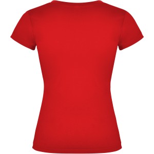 Victoria short sleeve women's v-neck t-shirt, Red (T-shirt, 90-100% cotton)