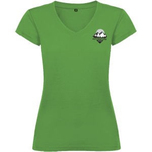 Victoria short sleeve women's v-neck t-shirt, Tropical Green (T-shirt, 90-100% cotton)