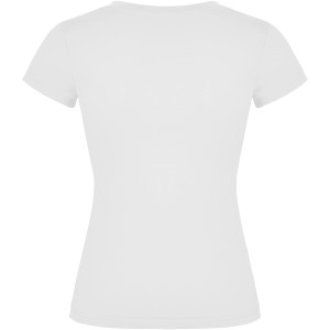 Victoria short sleeve women's v-neck t-shirt, White (T-shirt, 90-100% cotton)