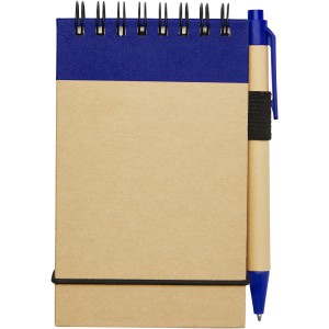 Zuse A7 recycled jotter notepad with pen, Natural,Navy (Notebooks)