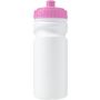 100% recyclable plastic drinking bottle (500ml), pink