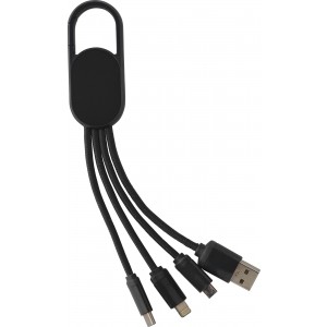 4-in-1 Charging cable set Idris, black