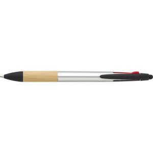 ABS 3 colour ink ballpen Malachi, silver (Plastic pen)