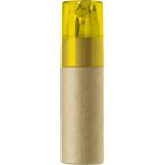 ABS and cardboard tube with pencils Libbie, yellow (2497-06CD)