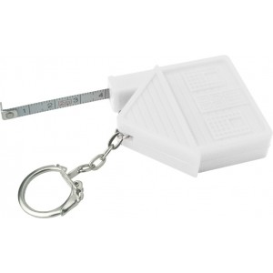 ABS key holder tape measure Dane, white (Keychains)