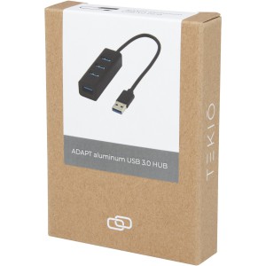 ADAPT aluminum USB 3.0 hub, Solid black (Eletronics cables, adapters)