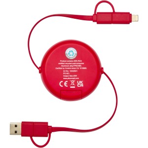 Alasia 5-in-1 100 cm recycled plastic and aluminium retracta (Eletronics cables, adapters)