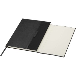 Alejandra A5 recycled plastic hard cover notebook, Solid bla (Notebooks)