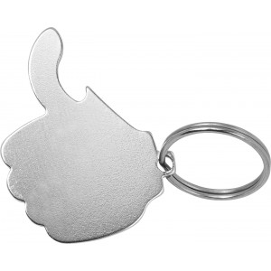 Aluminium 2-in-1 key holder Silvano, silver (Keychains)