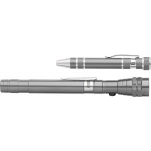 Aluminium 2-in-1 torch Olivia, grey (Tools)