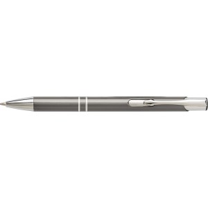 Aluminium ballpen Delia, grey (Metallic pen)