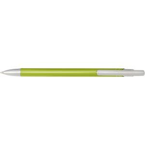 Aluminium ballpen Lara, lime (Plastic pen)