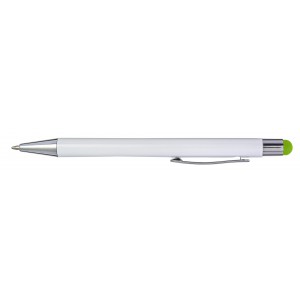 Aluminium ballpen Lise, lime (Multi-colored, multi-functional pen)