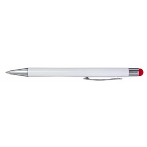 Aluminium ballpen Lise, red (Multi-colored, multi-functional pen)