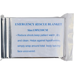 Aluminium emergency blanket Cecilia, silver (Healthcare items)