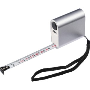 Aluminium tape measure Frances, silver