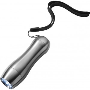 Aluminium pocket torch Camilla, silver (Lamps)