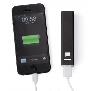 Aluminium power bank Kathy, black (Powerbanks)