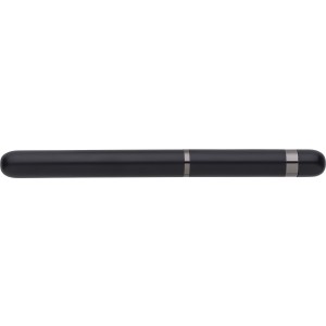 Aluminium rollerbal pen Bridger, black (Fountain-pen, rollerball)