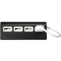 Aluminium USB hub Leo, black