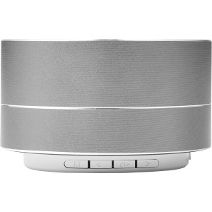 Aluminium wireless speaker Yves, silver (Speakers, radios)