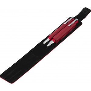 Aluminium writing set Hannah, red (Pen sets)