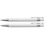 Aluminium writing set Hannah, white (6633-02)