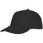 Ares 6 panel cap, solid black