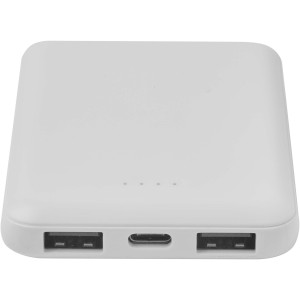 Asama 5000 mAh Type-C recycled plastic power bank, White (Powerbanks)