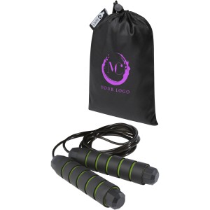 Austin soft skipping rope in recycled PET pouch, Apple green (Sports equipment)