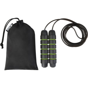 Austin soft skipping rope in recycled PET pouch, Apple green (Sports equipment)